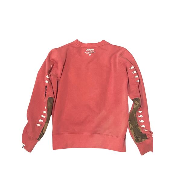 Aape By A Bathing Ape Crewneck Sweatshirt Medium Pink Statue of Liberty NYC Camo - Picture 2 of 10